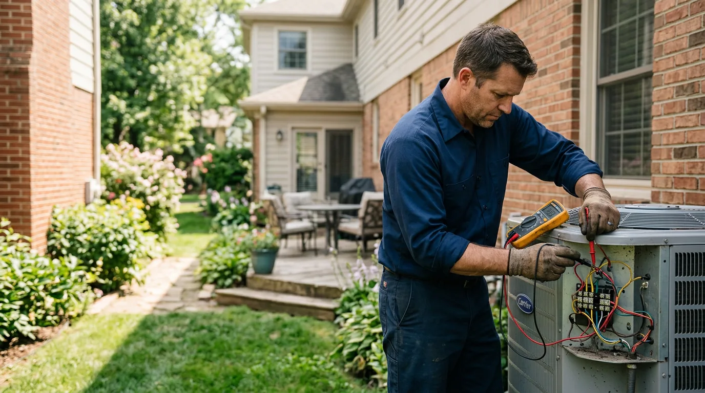HVAC technician working near Willimantic, CT